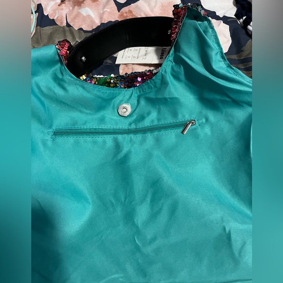 Miuco Women Lined Rainbow Sequence Hobo  Bag High Quality - Picture 7 of 12